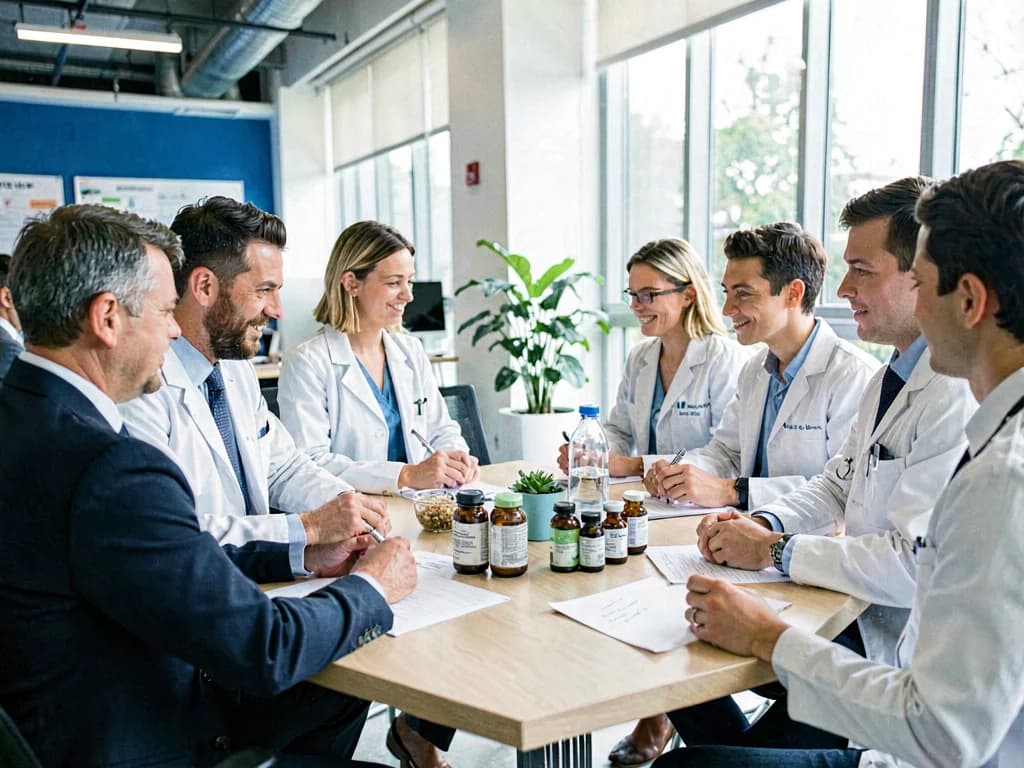 Equipe Maxvital desenvolvendo fórmulas