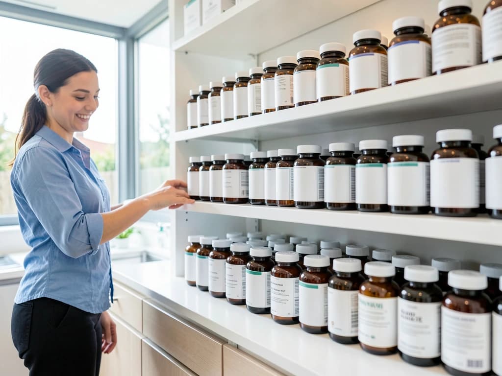 Loja parceira Maxvital com produtos em exposição